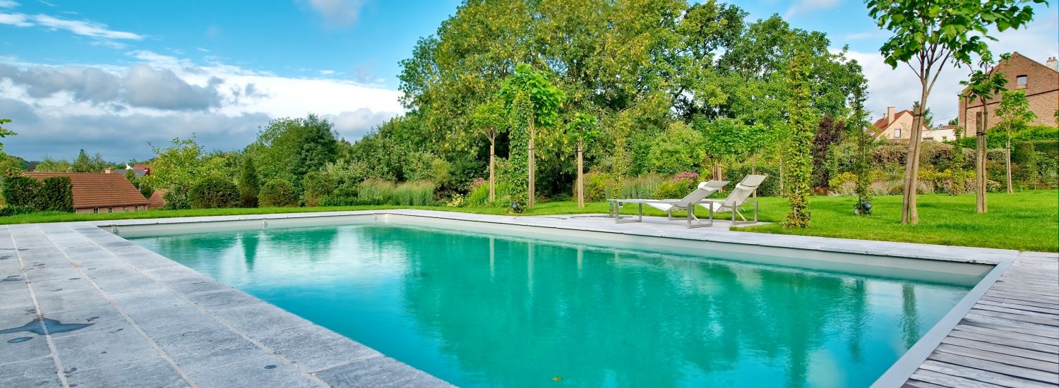 belgian blue stone - limestone swimming pool - Natural stone tiles garden