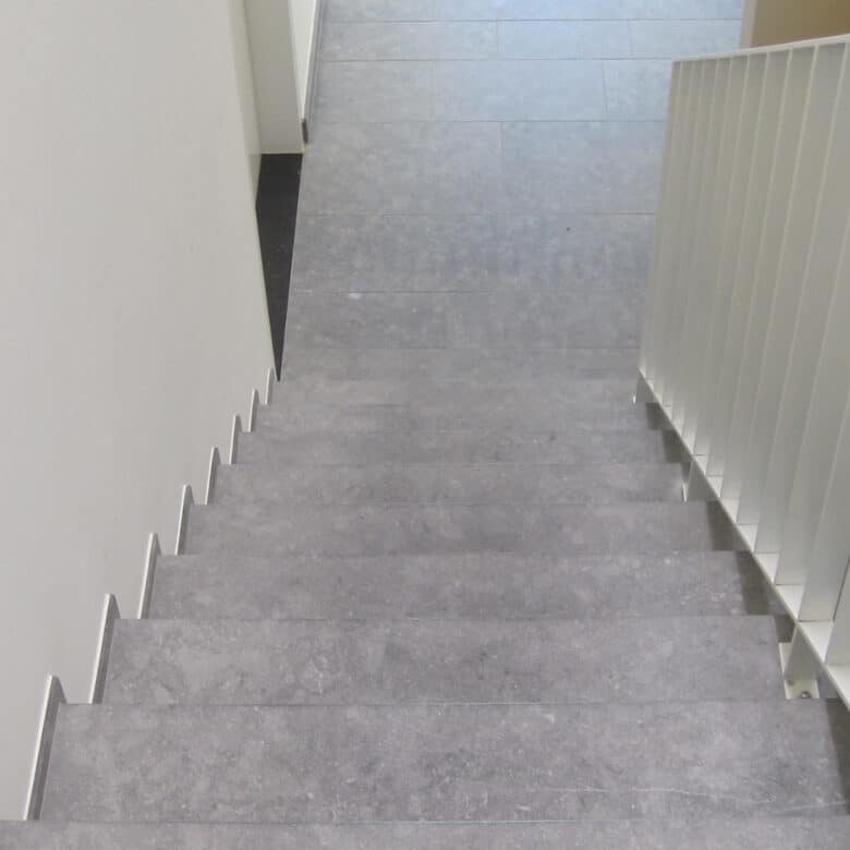 Belgian Blue Stone - Staircase - Finish : Sabbiato grey