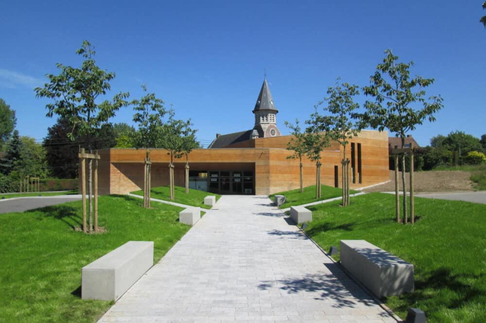 Tegels blauwe steen - Het museum van Fromelles - Belgische blauwe hardsteen