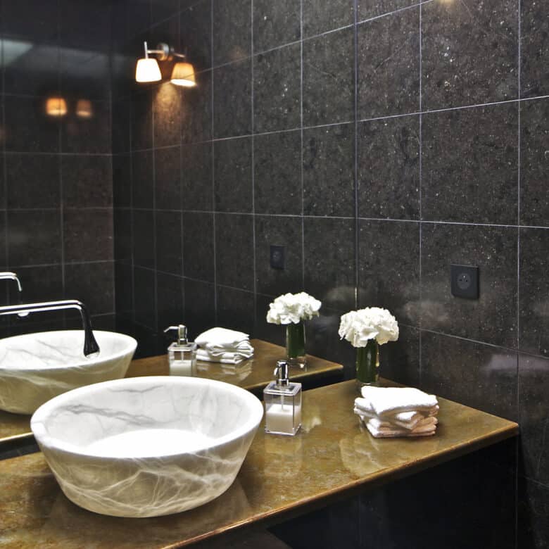 Belgische Blauwe Steen - Badkamer - Afwerking : Conception (muur)