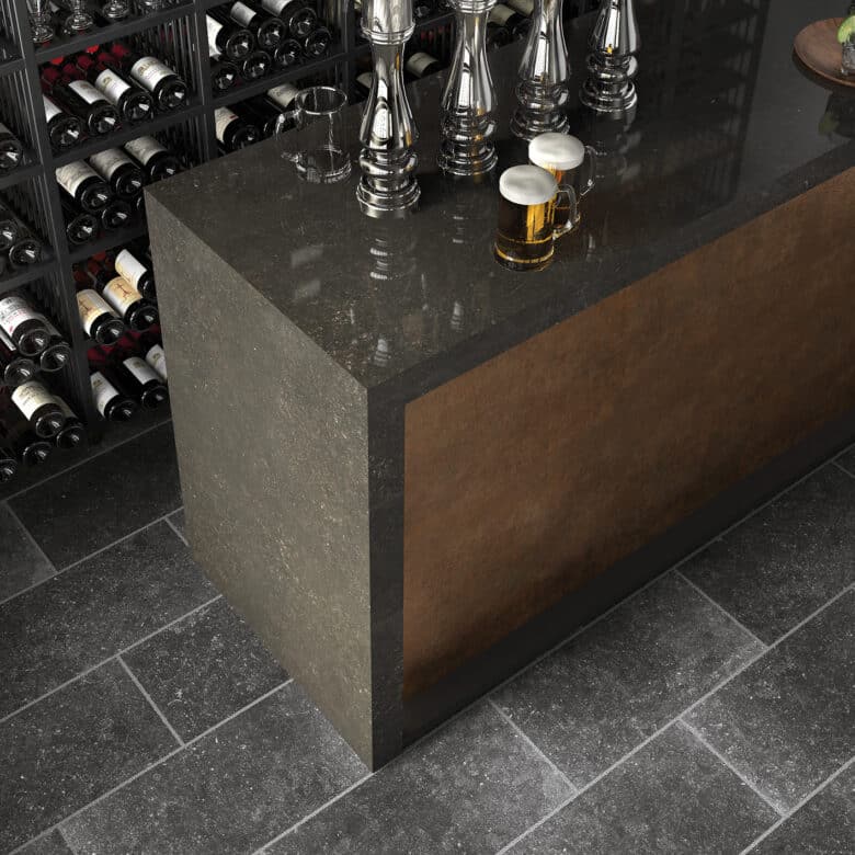 Belgische Blauwe Steen - Keuken - Afwerking : Zwart Gezoet